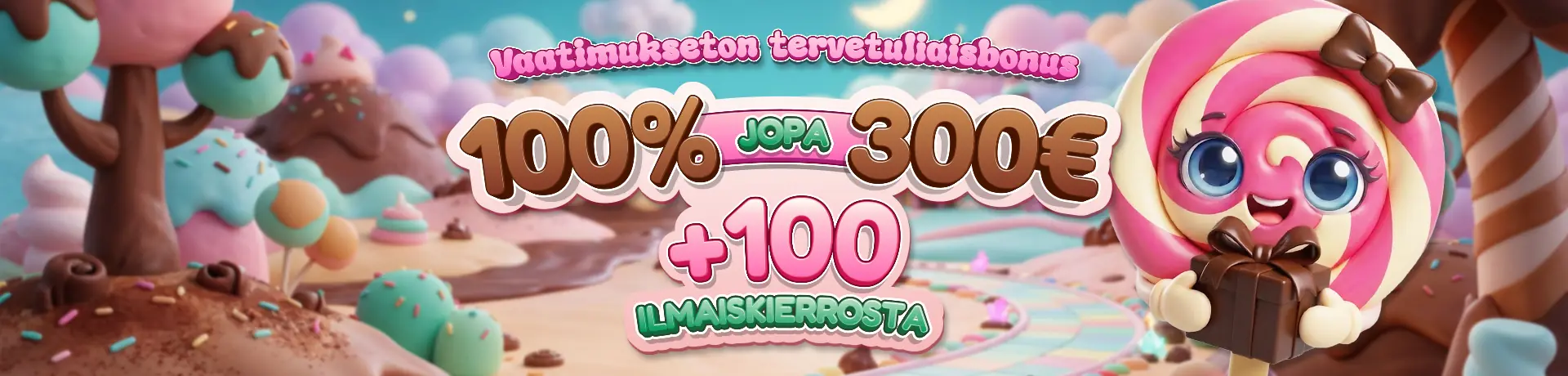 Tervetuliaistarjouksen banneri